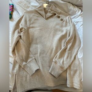 J. Crew cream sweater with buttons